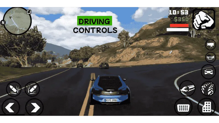 DRIVING CONTROLS IN GTA SAN ANDREAS MOD APK