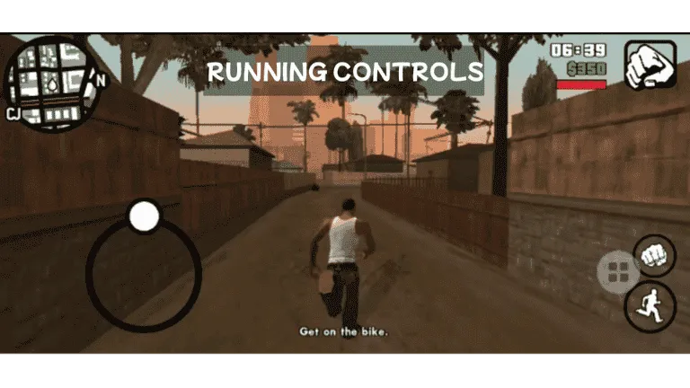 RUNNING CONTROLS IN GTA SAN ANDREAS MOD APK
